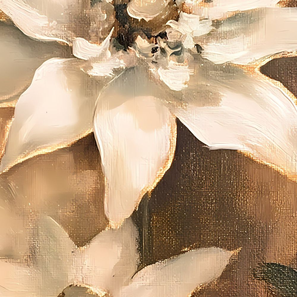 Golden Edelweiss — florals wall art print by Brunelvi — view 2