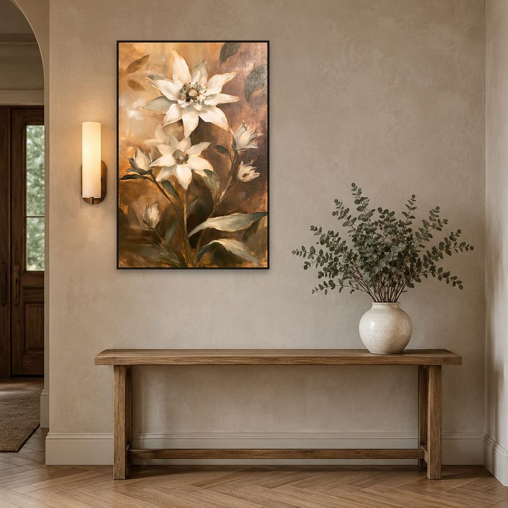 Golden Edelweiss — florals wall art print by Brunelvi — view 3