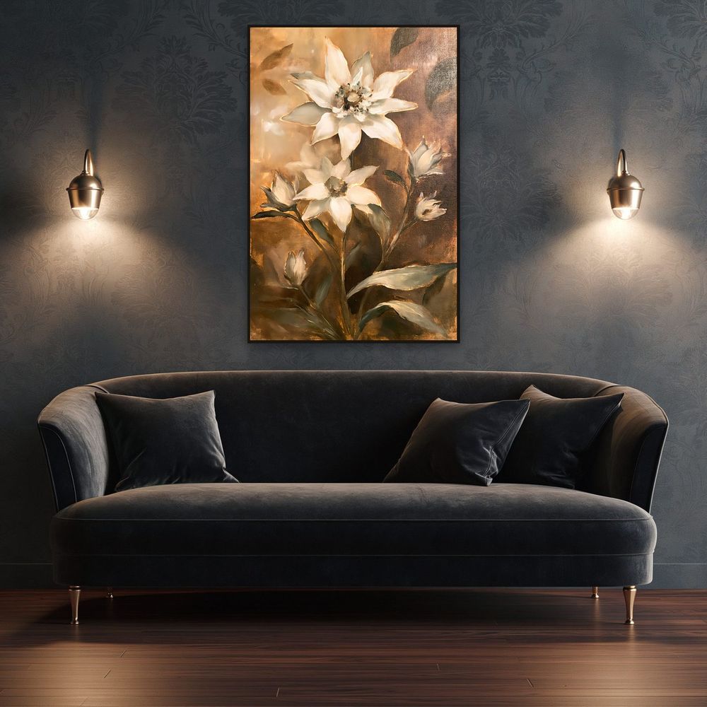 Golden Edelweiss — florals wall art print by Brunelvi — view 4