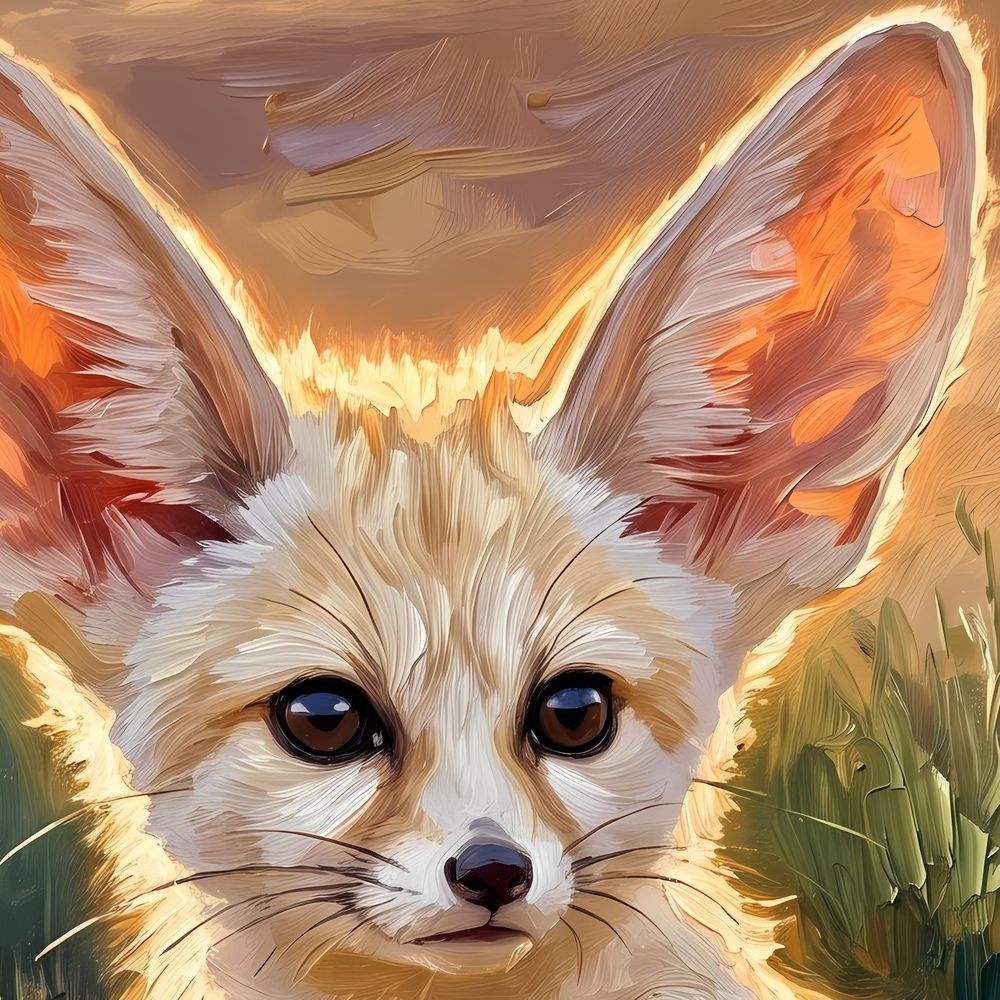 Golden Fennec Fox — animals wall art print by Brunelvi — view 2