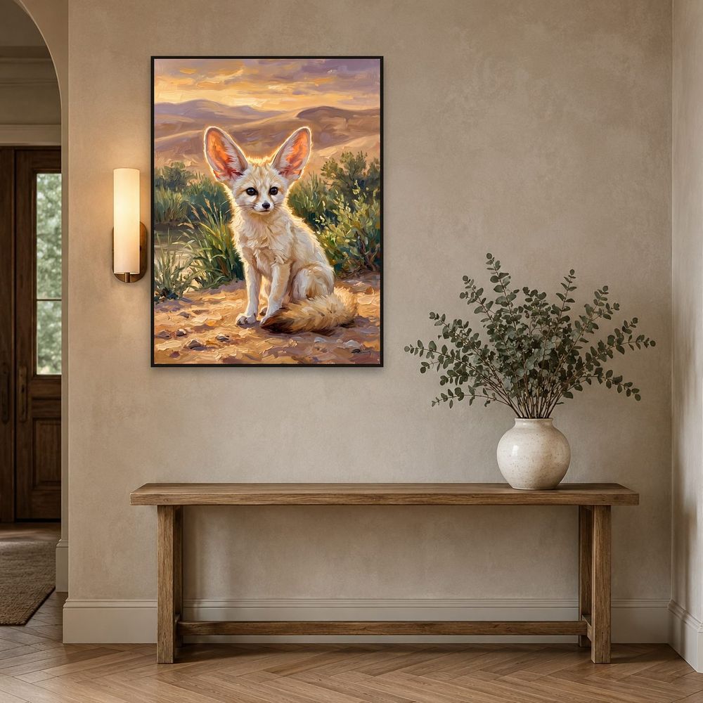 Golden Fennec Fox — animals wall art print by Brunelvi — view 3