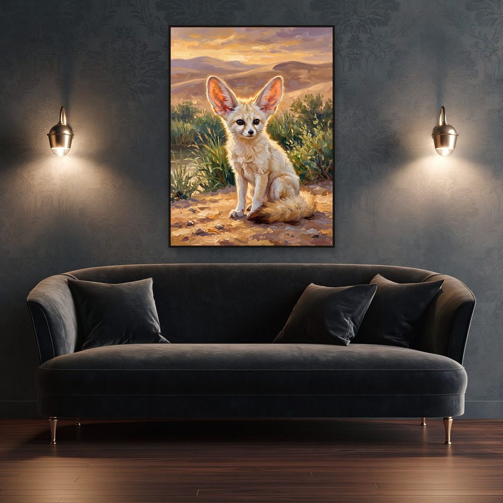 Golden Fennec Fox — animals wall art print by Brunelvi — view 4