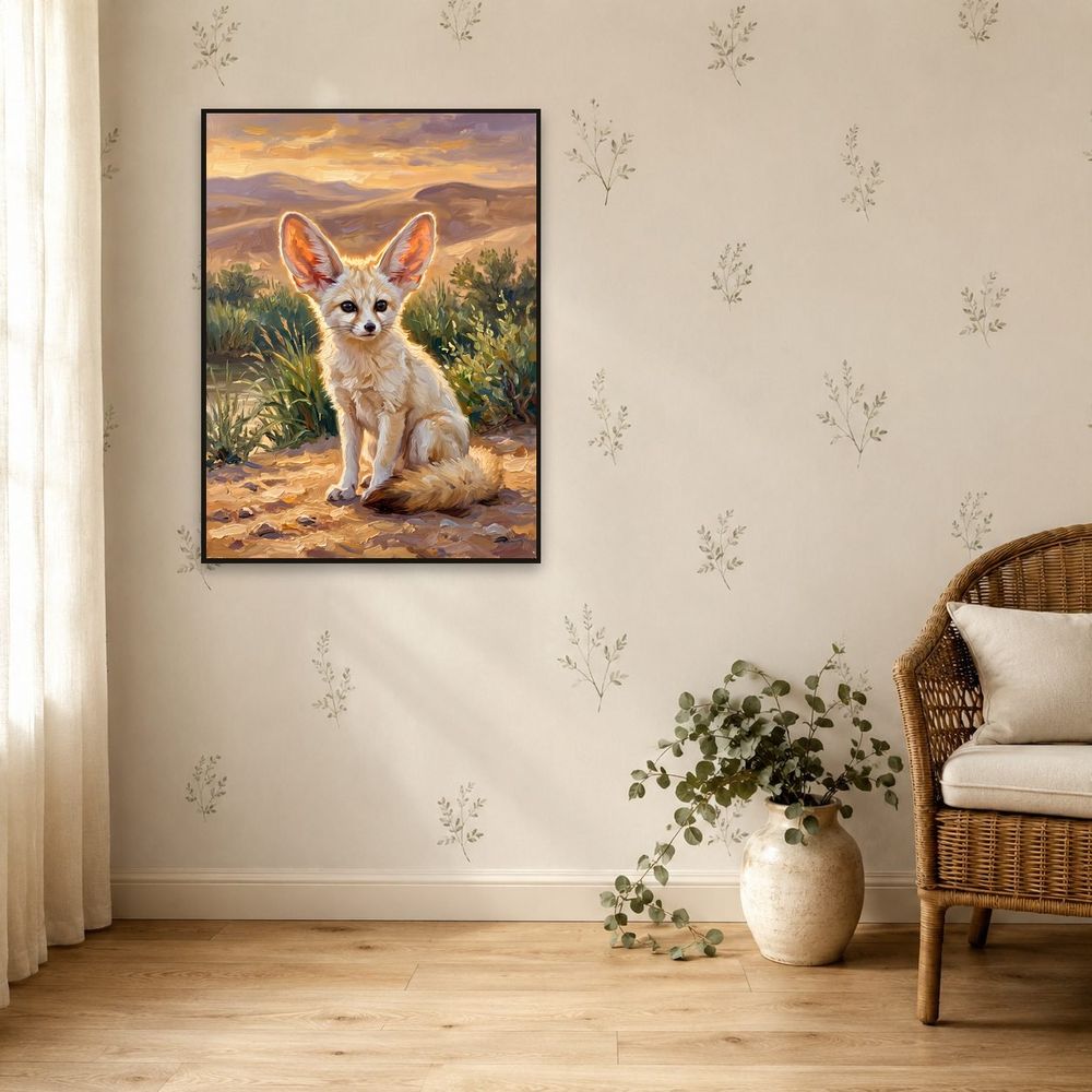 Golden Fennec Fox — animals wall art print by Brunelvi — view 5