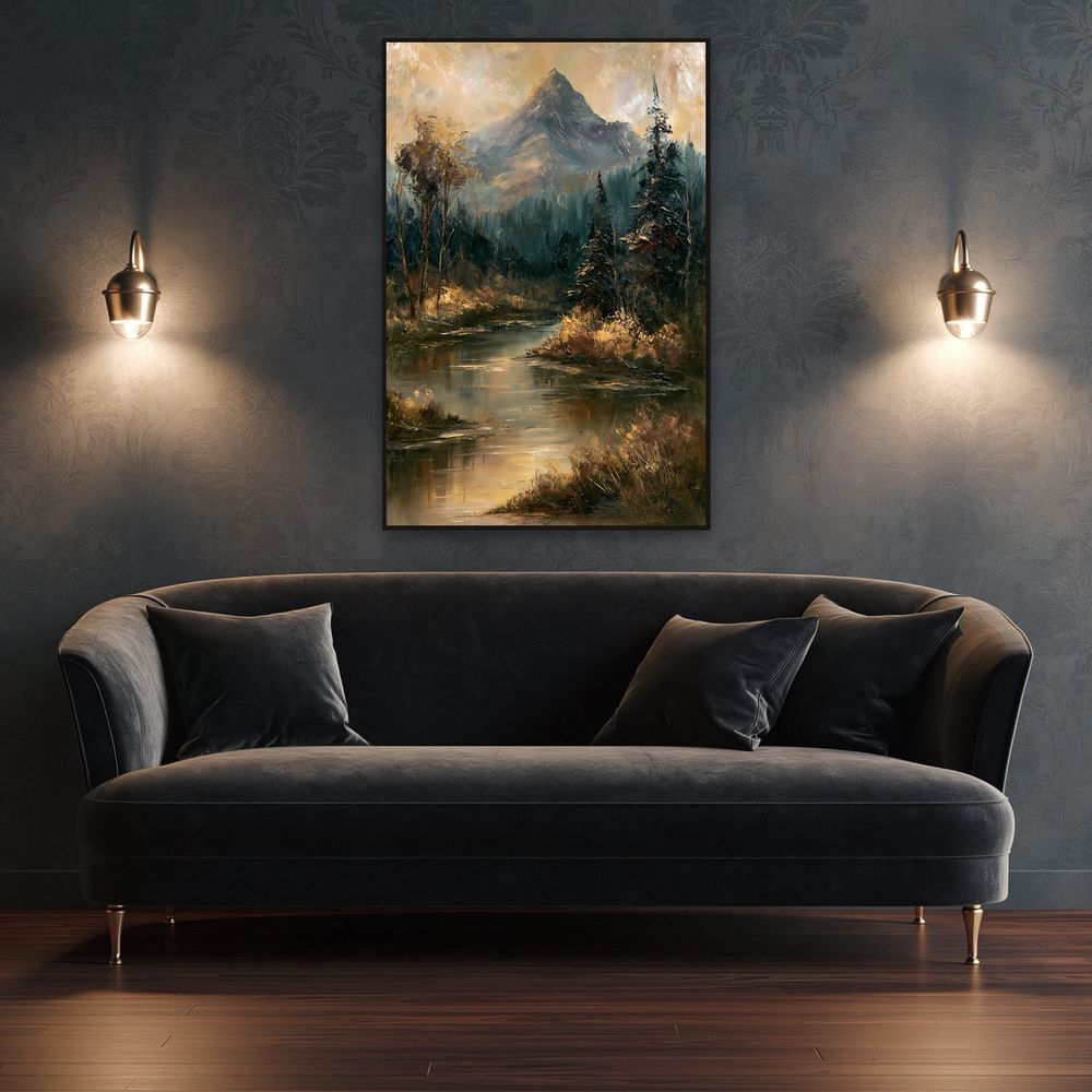 Golden Forest River — landscapes wall art print by Brunelvi — view 4