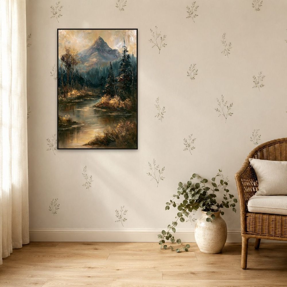 Golden Forest River — landscapes wall art print by Brunelvi — view 5