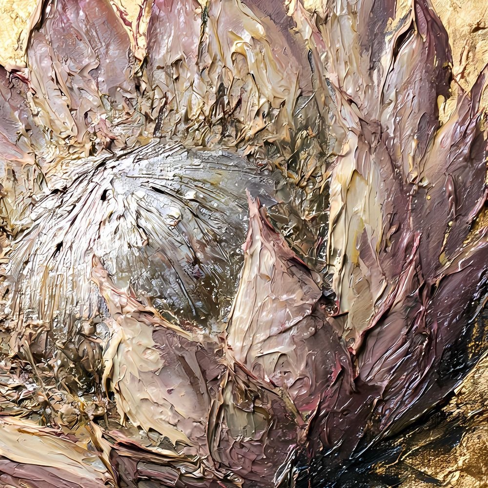 Golden King Protea — florals wall art print by Brunelvi — view 2