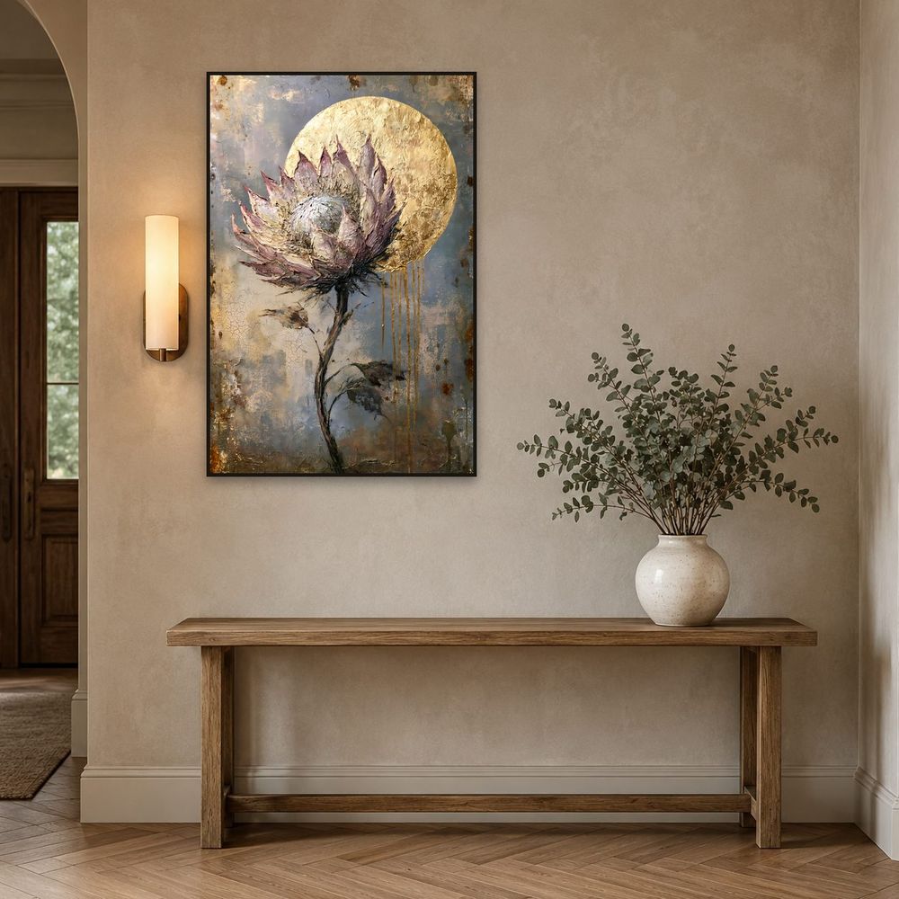 Golden King Protea — florals wall art print by Brunelvi — view 3