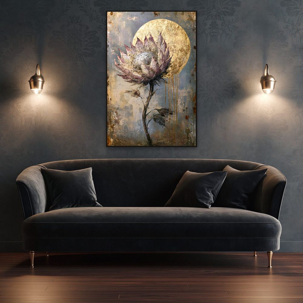 Golden King Protea — florals wall art print by Brunelvi — view 4