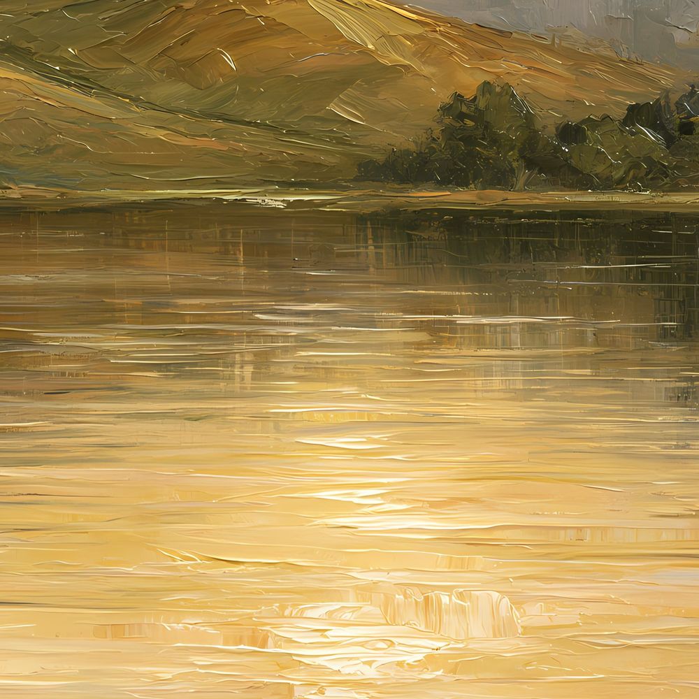 Golden Lake Rowboat — landscapes wall art print by Brunelvi — view 2