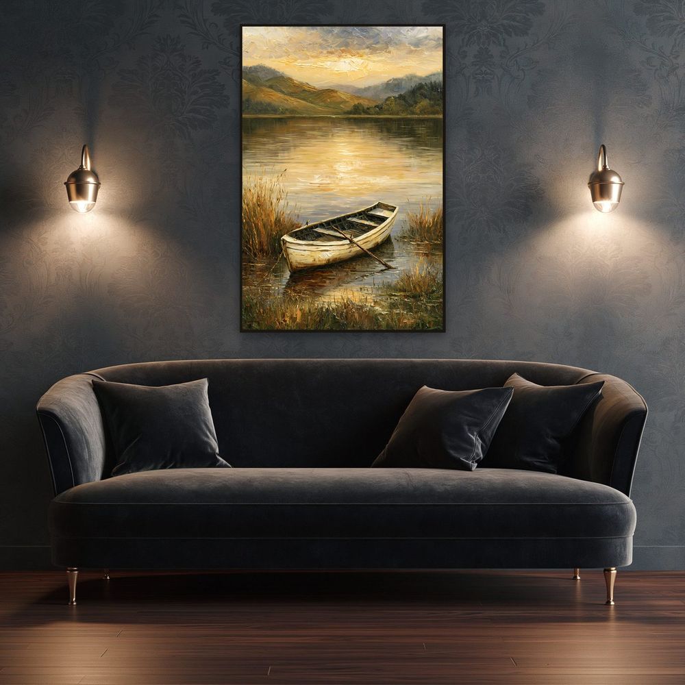 Golden Lake Rowboat — landscapes wall art print by Brunelvi — view 4