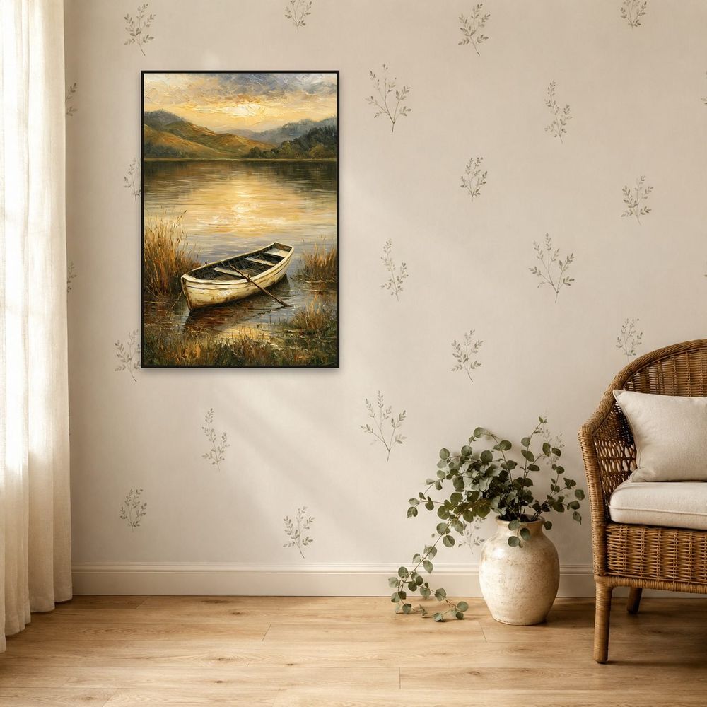 Golden Lake Rowboat — landscapes wall art print by Brunelvi — view 5