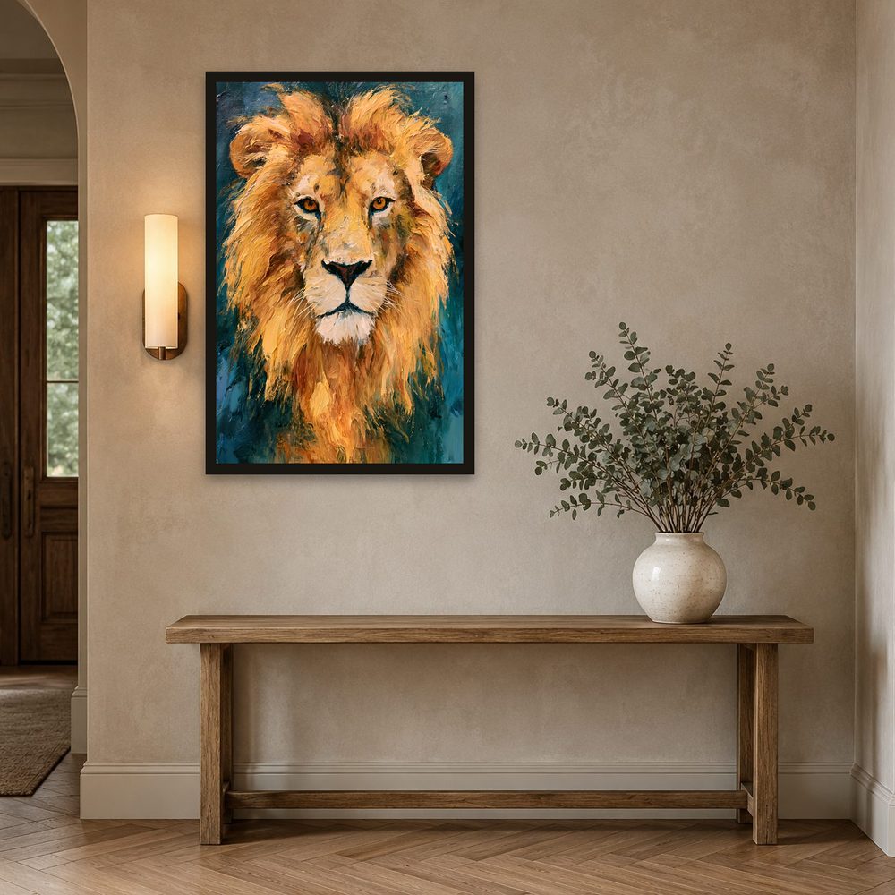 Golden Lion impasto oil painting wall art by Brunelvi — Ansicht 2