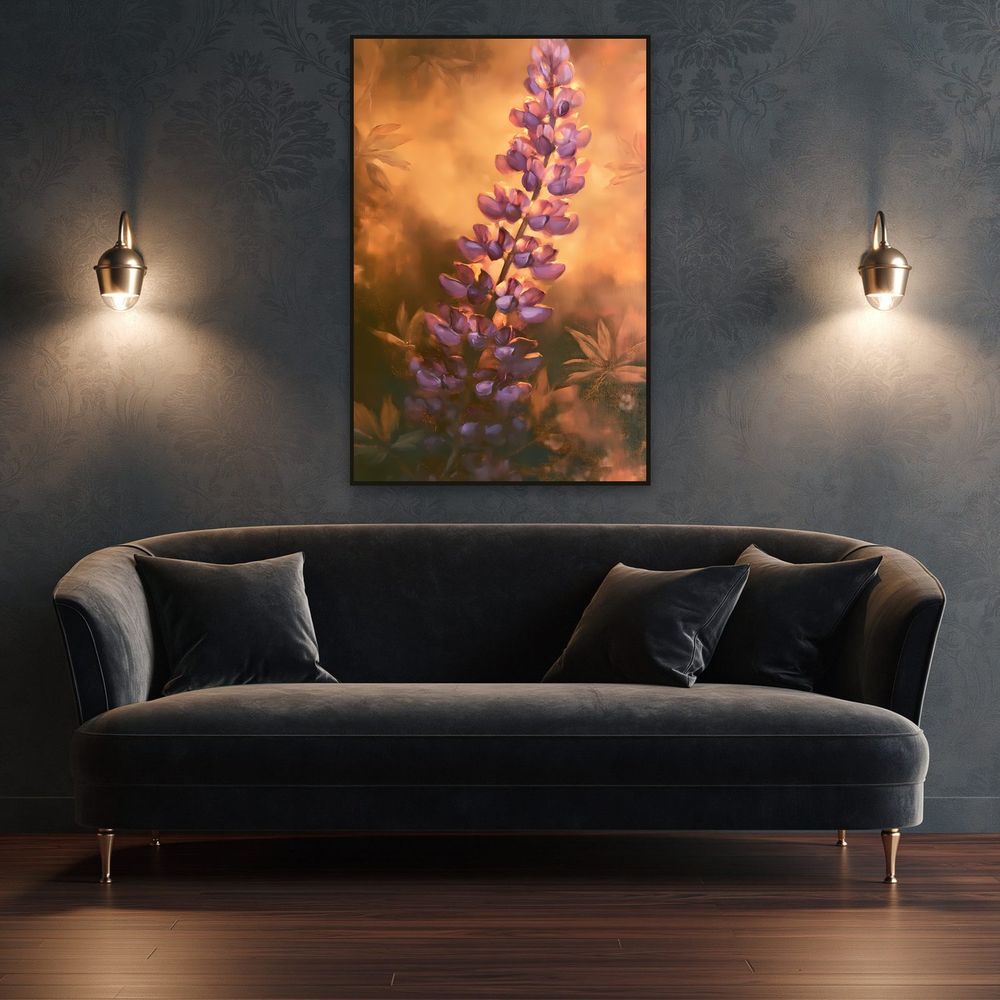 Golden Lupine Spire — florals wall art print by Brunelvi — view 4