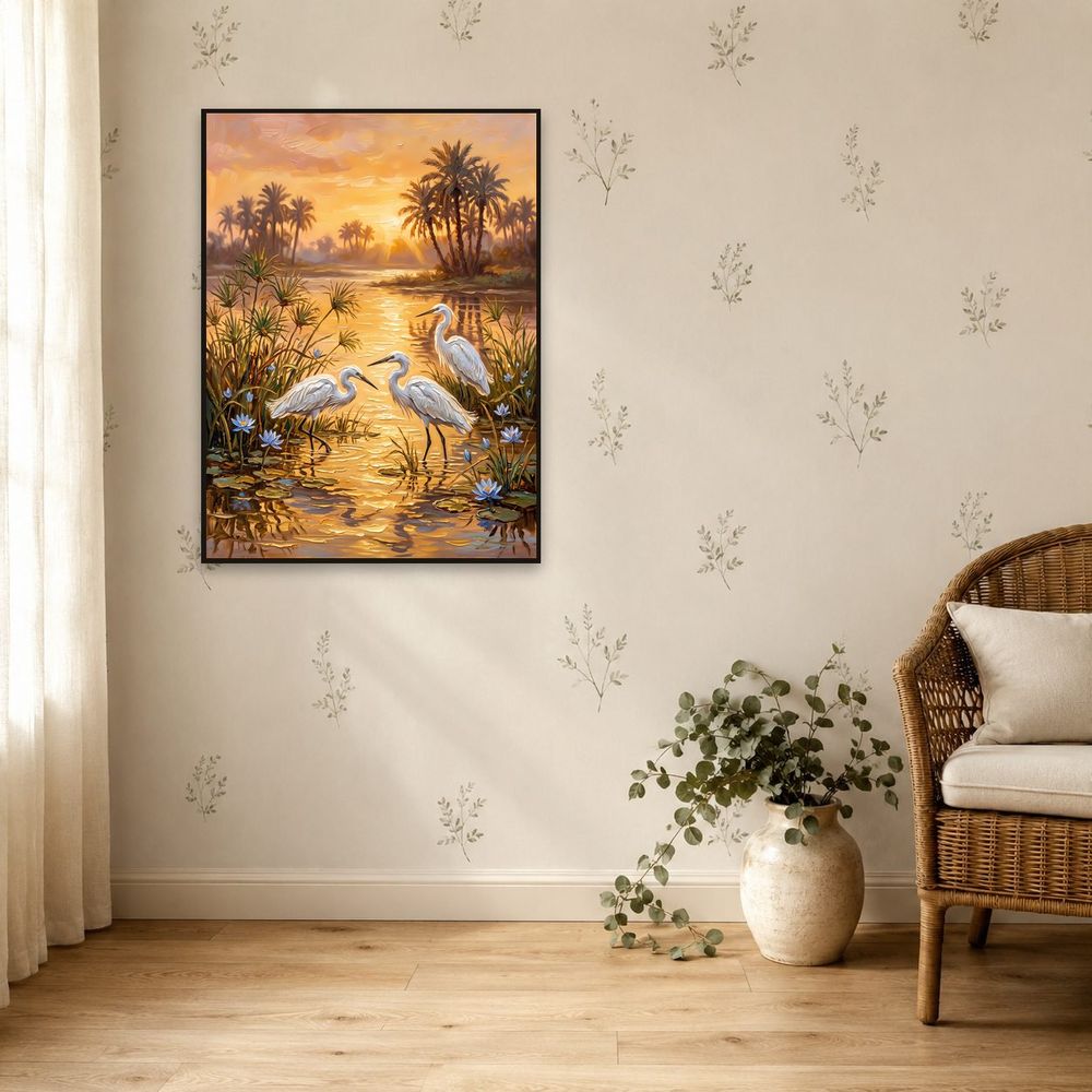 Golden Nile Egrets — animals wall art print by Brunelvi — view 5