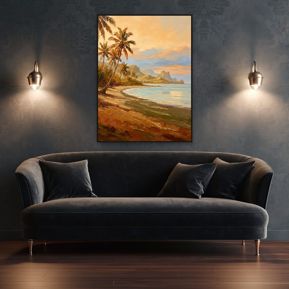Golden Palm Bay — landscapes wall art print by Brunelvi — view 4