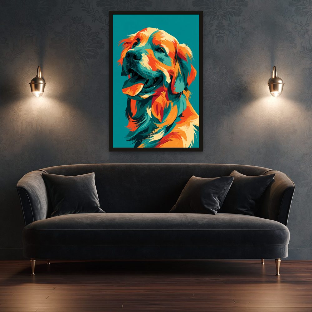 Golden Retriever Pop Art pop art wall art by Brunelvi — Ansicht 3