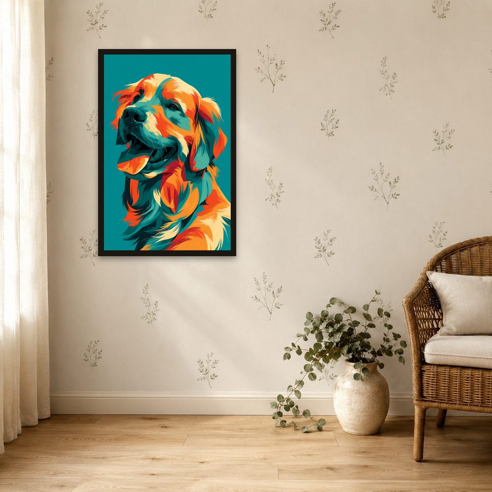 Golden Retriever Pop Art pop art wall art by Brunelvi — Ansicht 4
