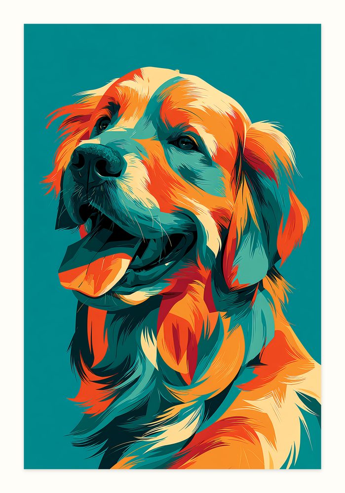 Golden Retriever Pop Art pop art wall art by Brunelvi