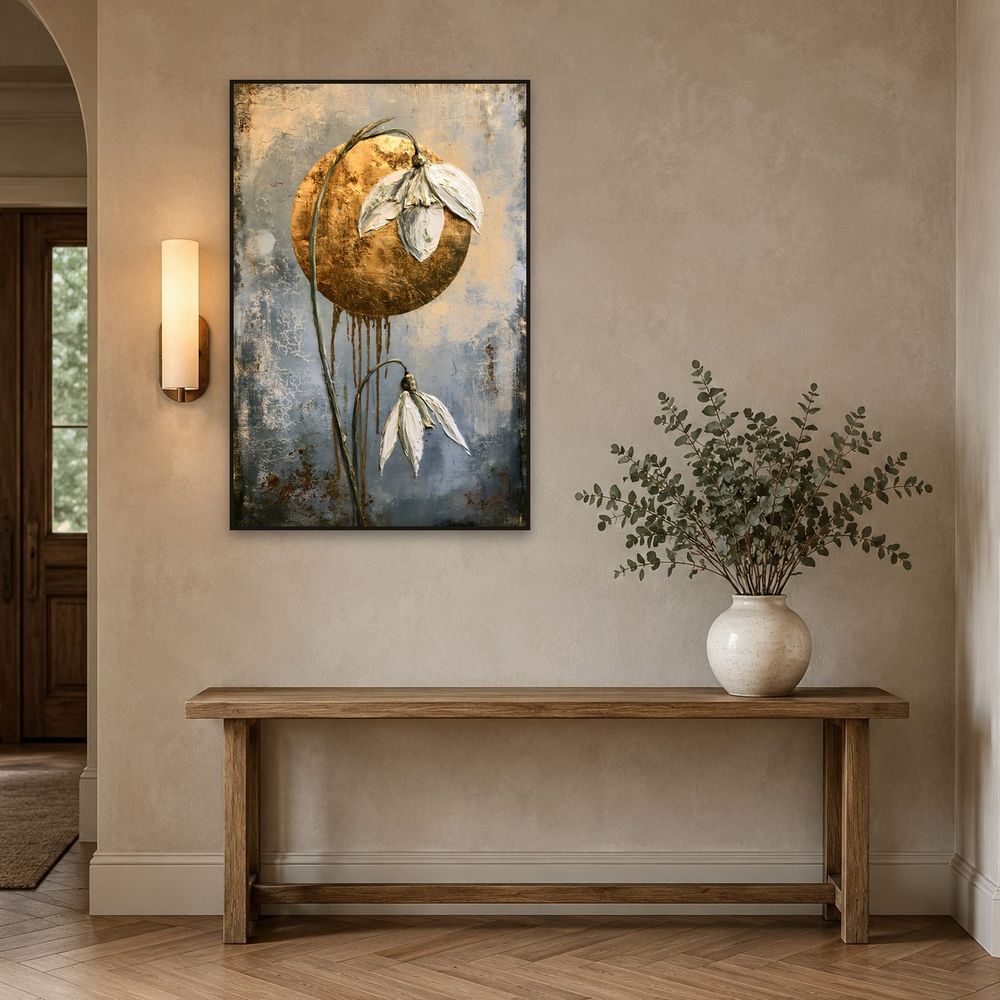 Golden Snowdrop — florals wall art print by Brunelvi — view 3