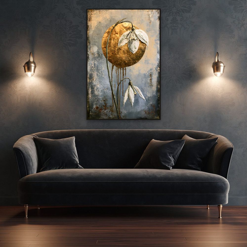 Golden Snowdrop — florals wall art print by Brunelvi — view 4