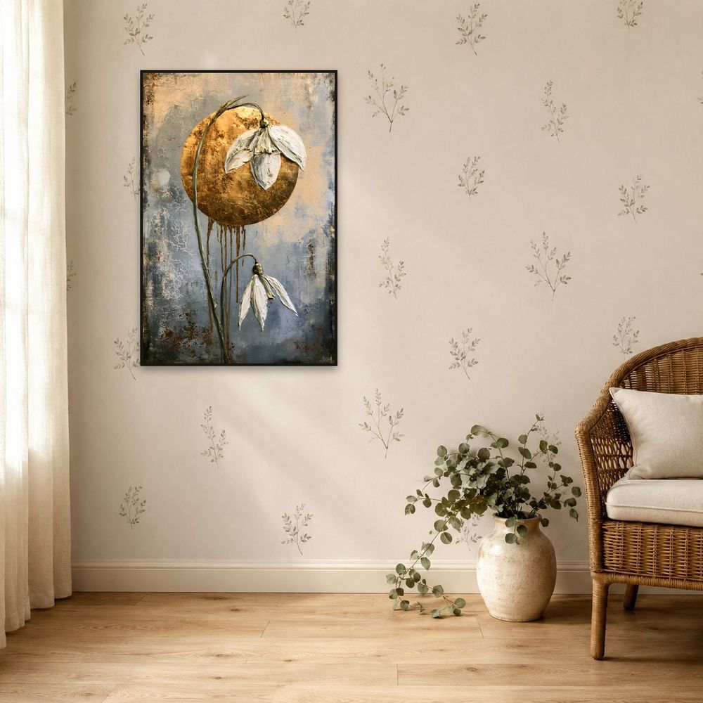 Golden Snowdrop — florals wall art print by Brunelvi — view 5