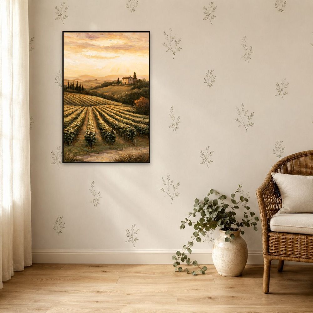 Golden Vineyard Sunset — landscapes wall art print by Brunelvi — view 5