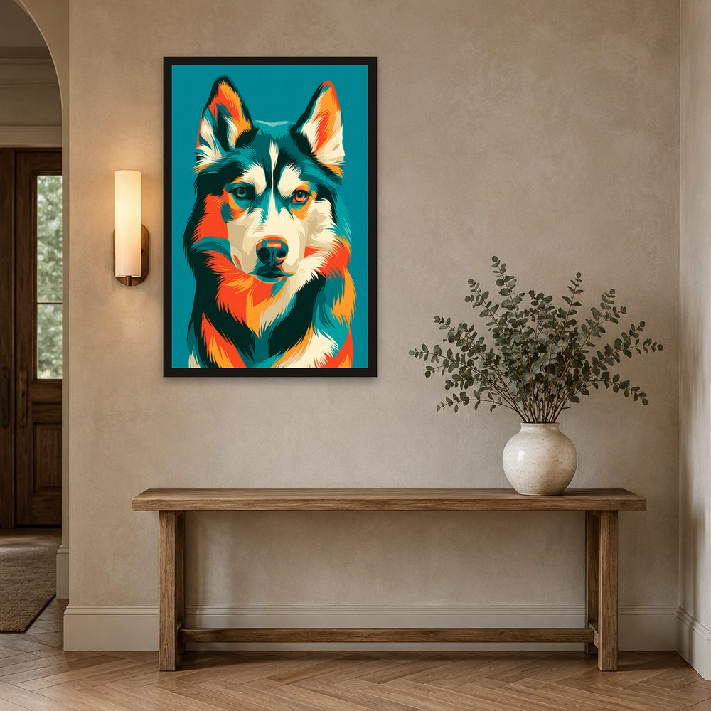 Husky Pop Art pop art wall art by Brunelvi — Ansicht 2