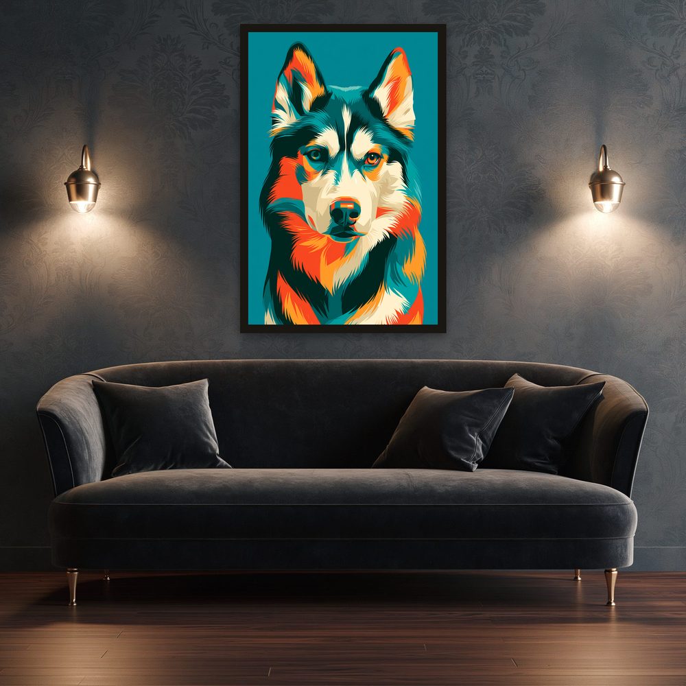 Husky Pop Art pop art wall art by Brunelvi — Ansicht 3