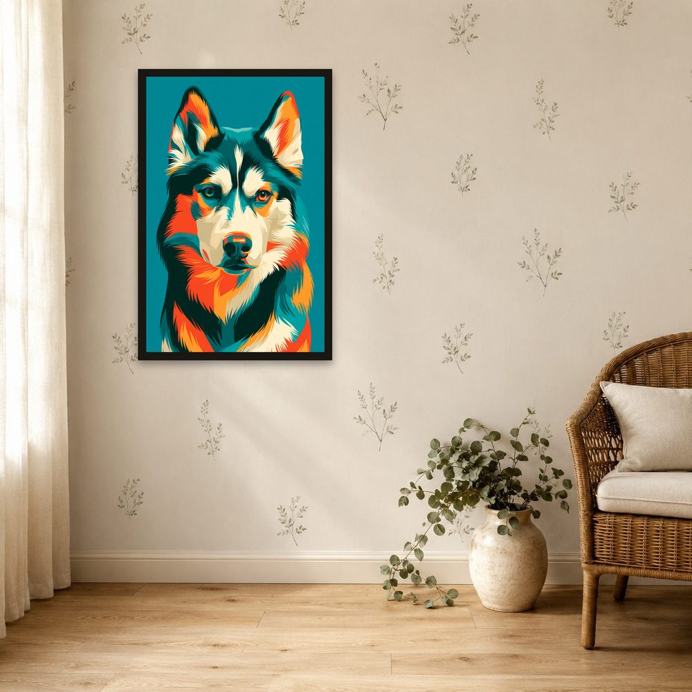 Husky Pop Art pop art wall art by Brunelvi — Ansicht 4