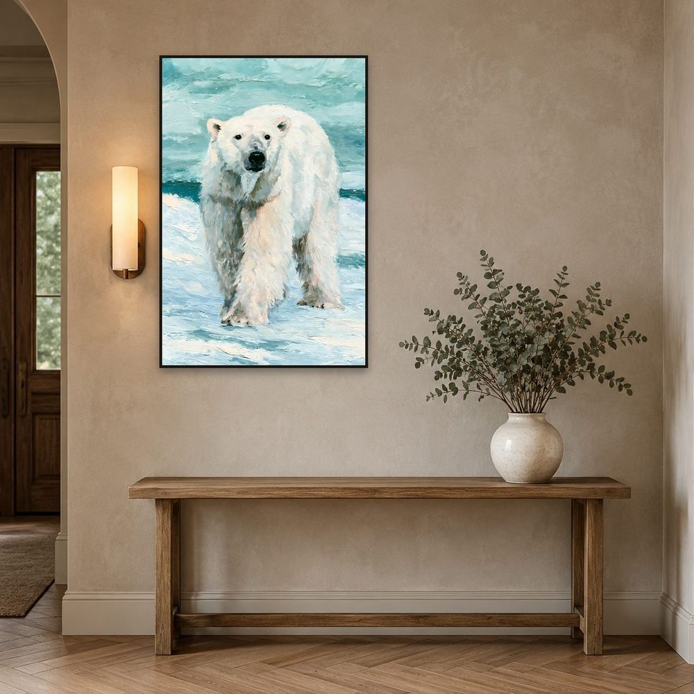 Impasto Polar Bear — animals wall art print by Brunelvi — view 3