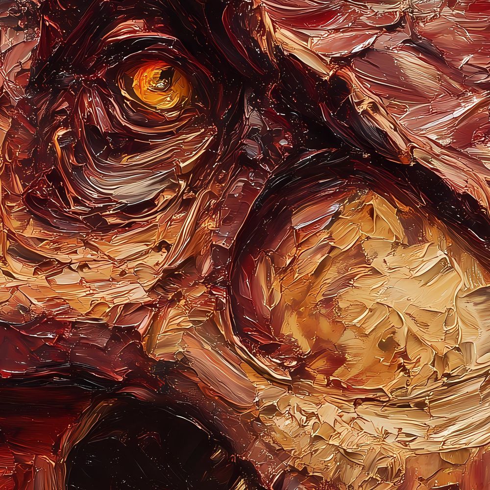 Impasto T Rex — animals wall art print by Brunelvi — view 2
