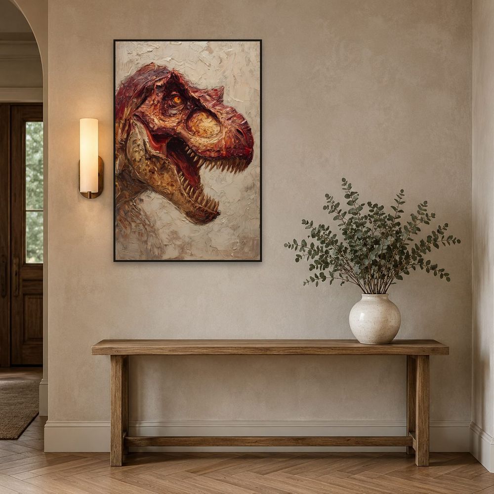Impasto T Rex — animals wall art print by Brunelvi — view 3