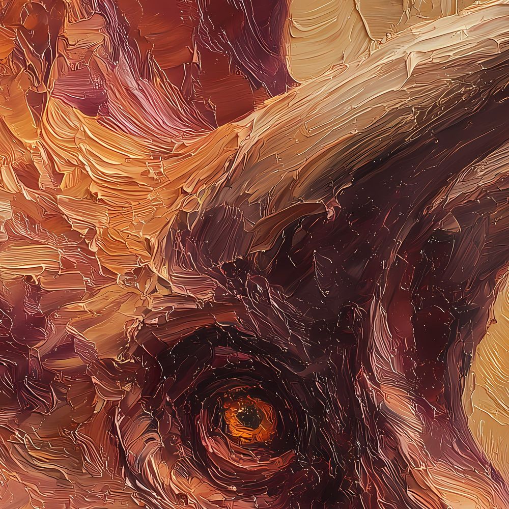 Impasto Triceratops — animals wall art print by Brunelvi — view 2
