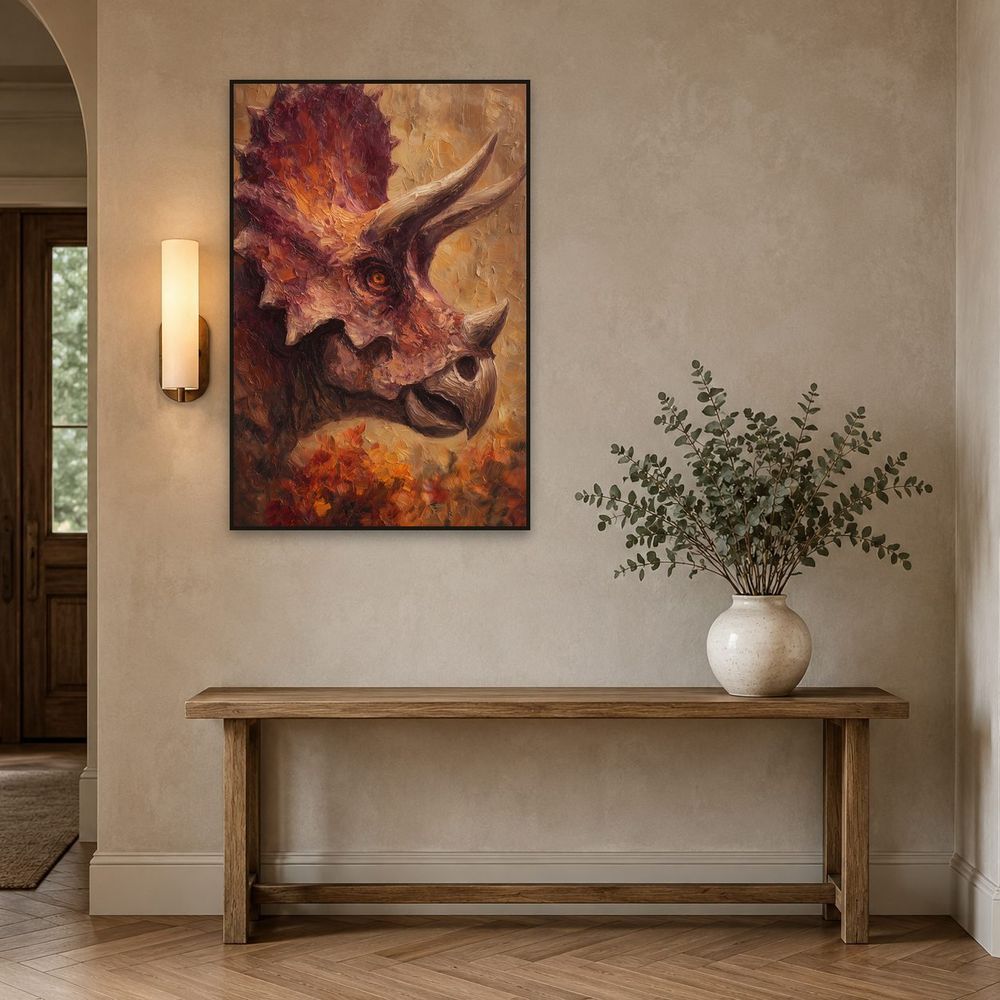 Impasto Triceratops — animals wall art print by Brunelvi — view 3