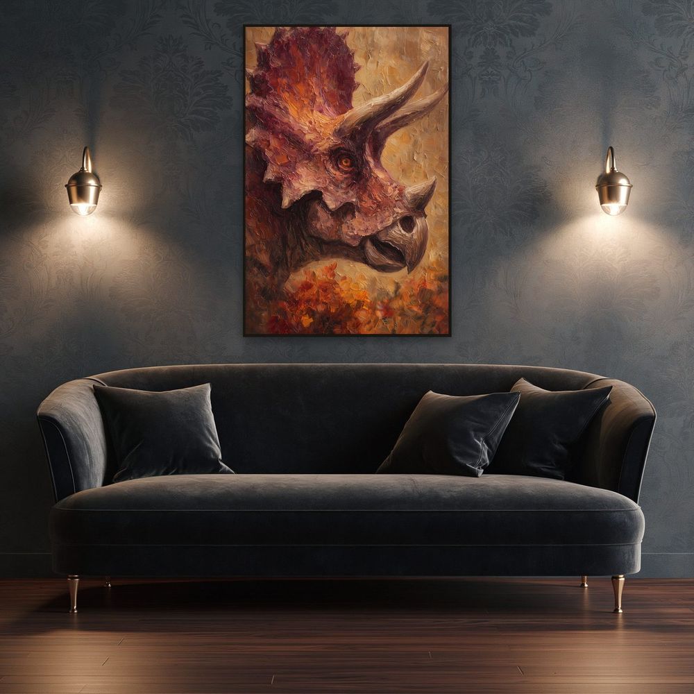 Impasto Triceratops — animals wall art print by Brunelvi — view 4