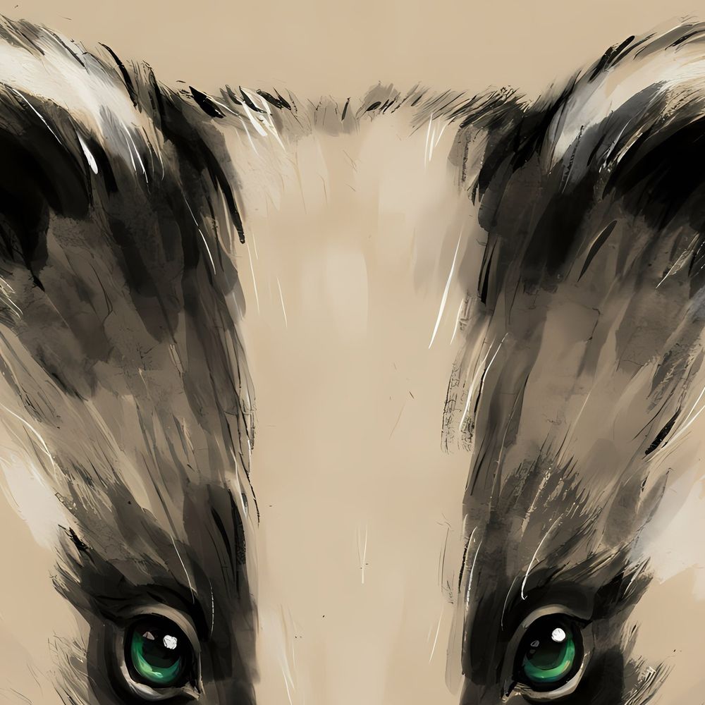 Ink Badger — animals wall art print by Brunelvi — view 2