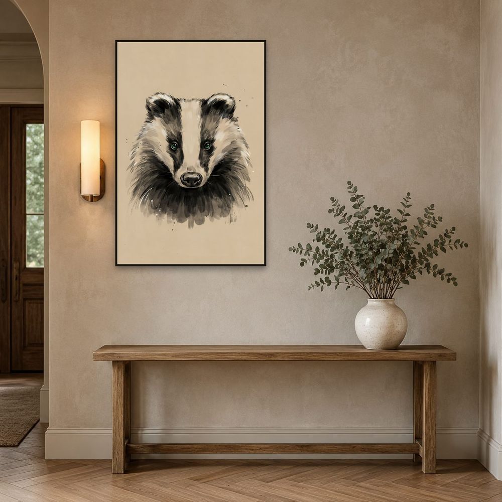 Ink Badger — animals wall art print by Brunelvi — view 3