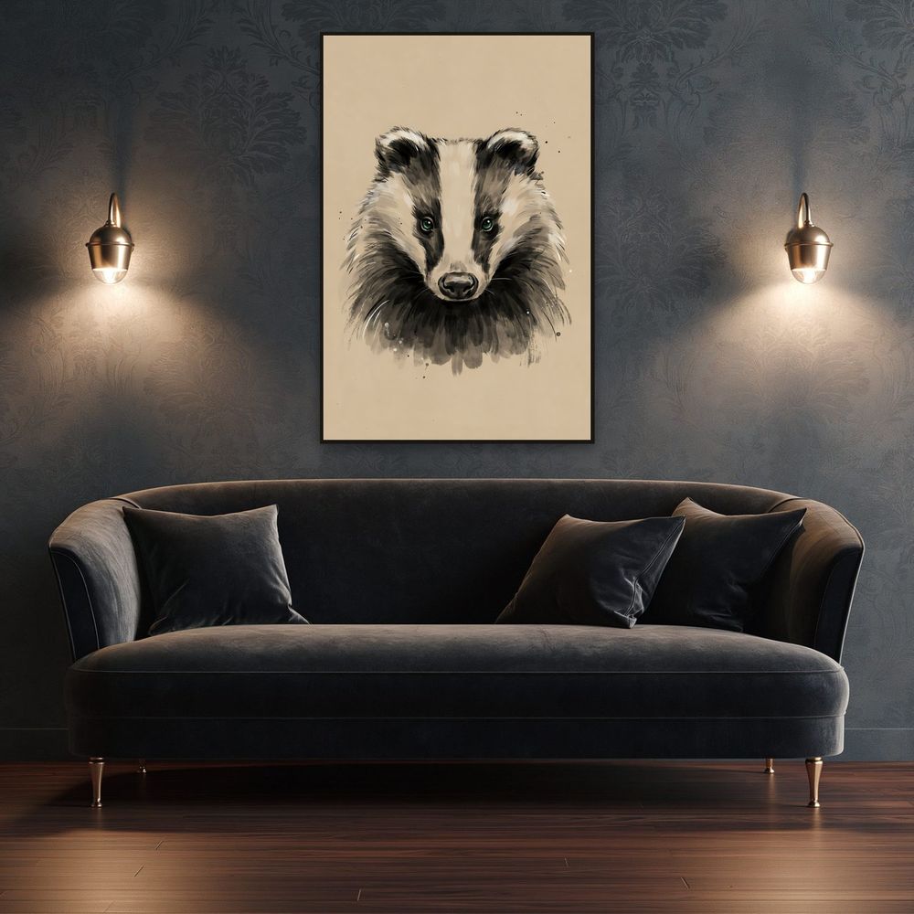 Ink Badger — animals wall art print by Brunelvi — view 4