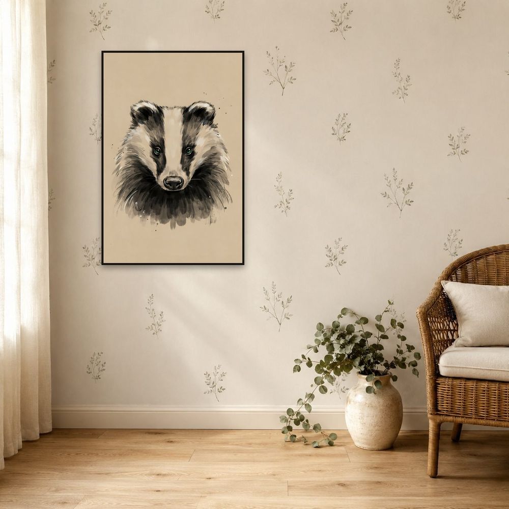 Ink Badger — animals wall art print by Brunelvi — view 5