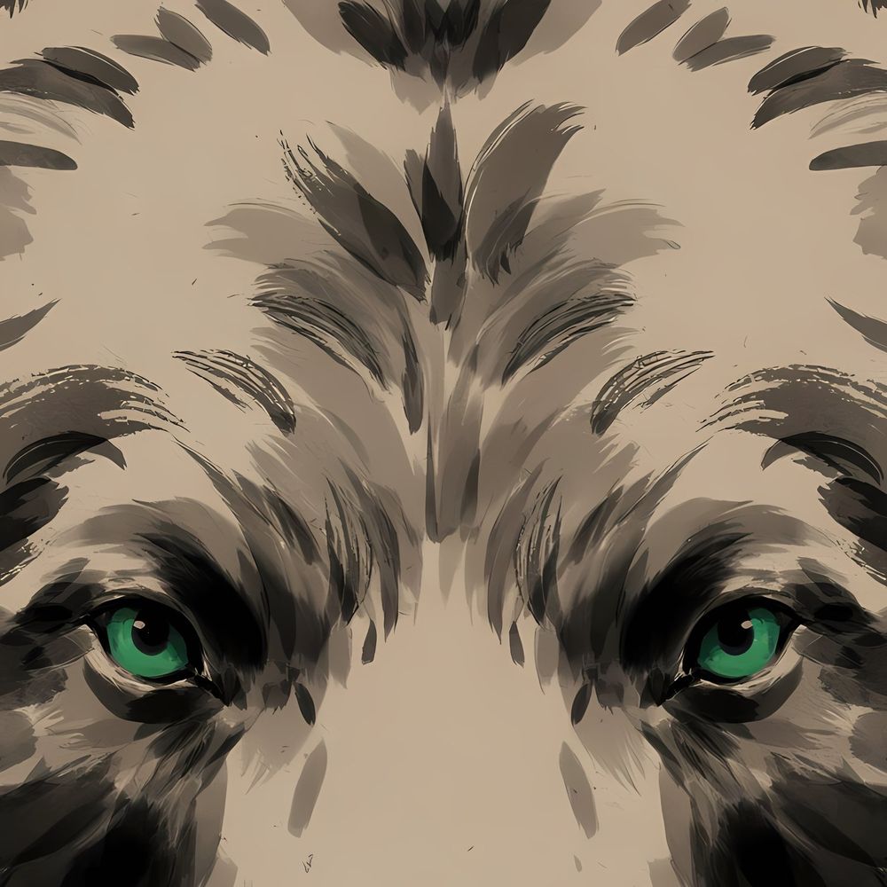 Ink Bear — animals wall art print by Brunelvi — view 2