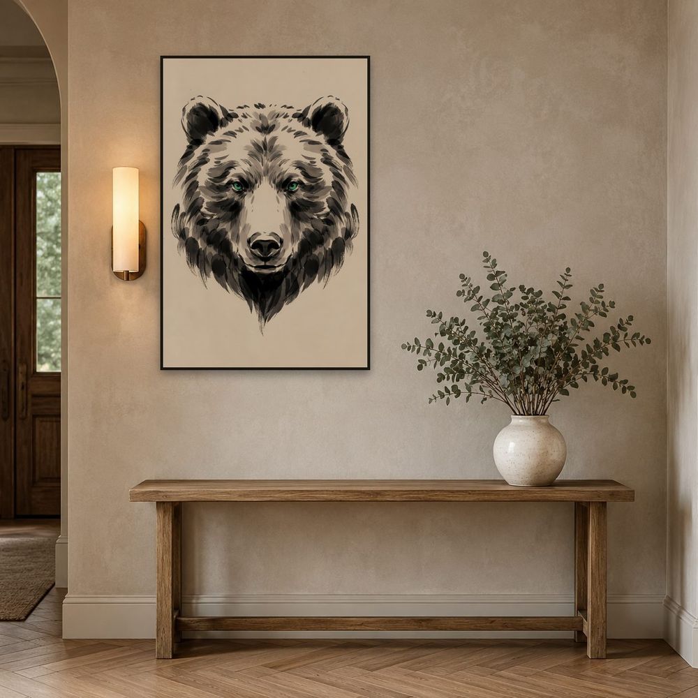 Ink Bear — animals wall art print by Brunelvi — view 3