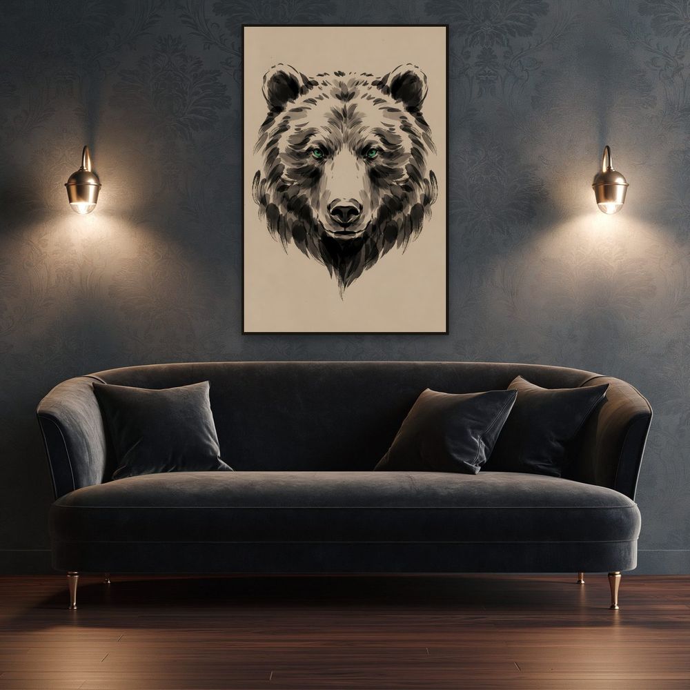 Ink Bear — animals wall art print by Brunelvi — view 4