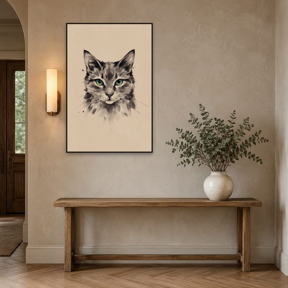 Ink Cat — animals wall art print by Brunelvi — view 3