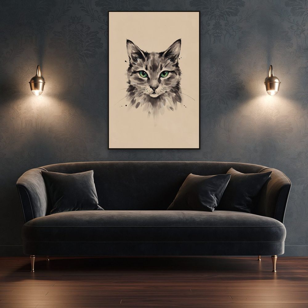 Ink Cat — animals wall art print by Brunelvi — view 4