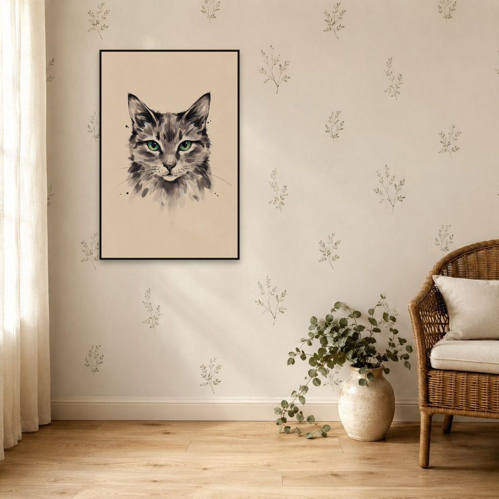 Ink Cat — animals wall art print by Brunelvi — view 5