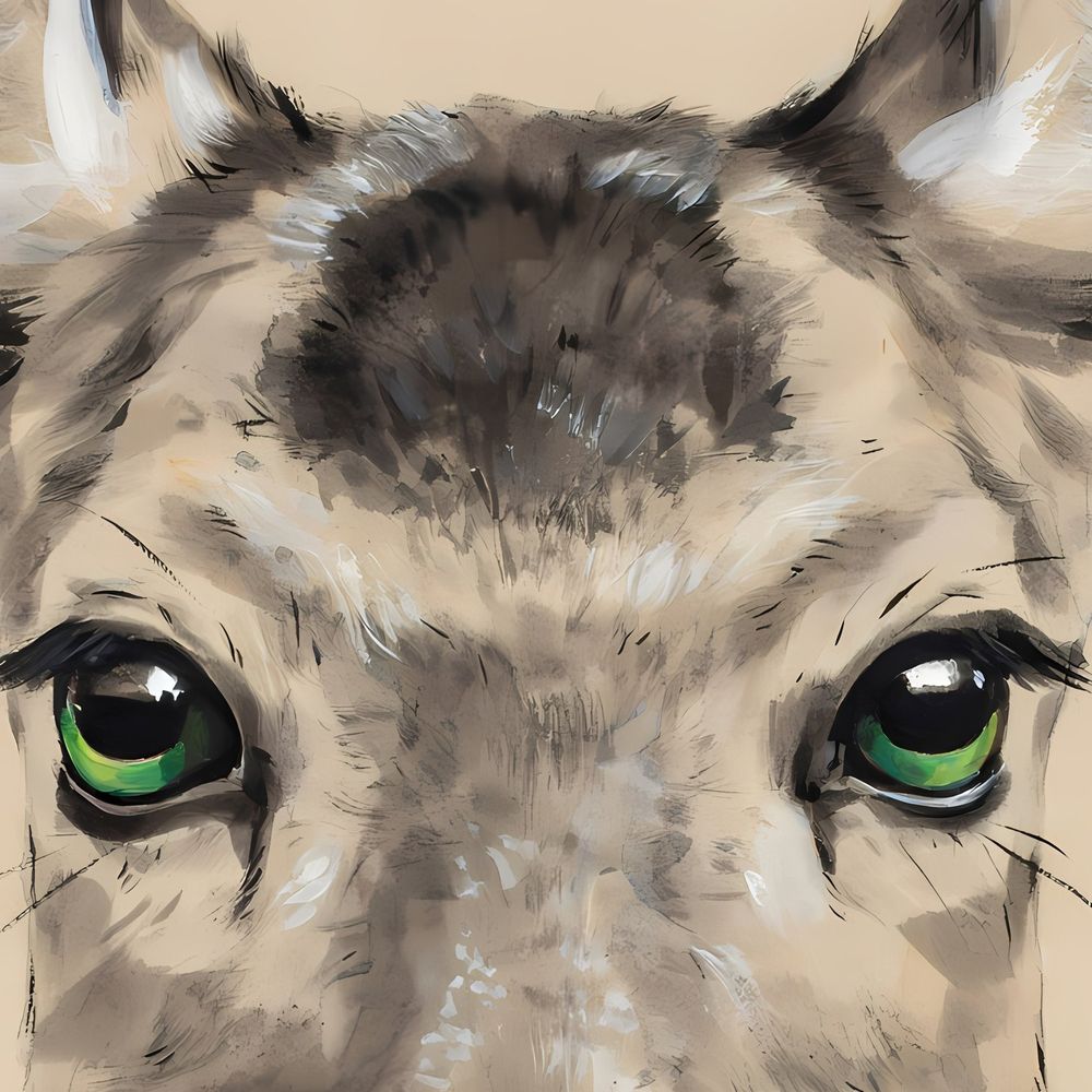 Ink Deer — animals wall art print by Brunelvi — view 2