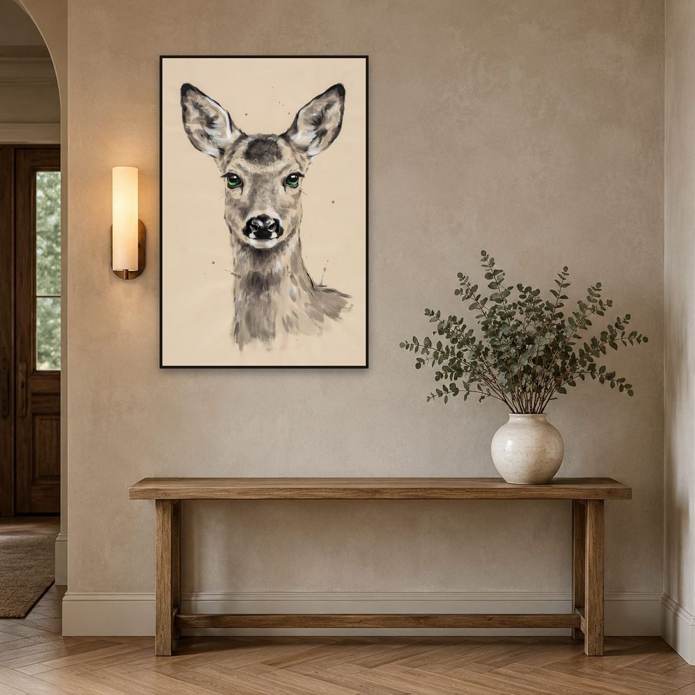 Ink Deer — animals wall art print by Brunelvi — view 3