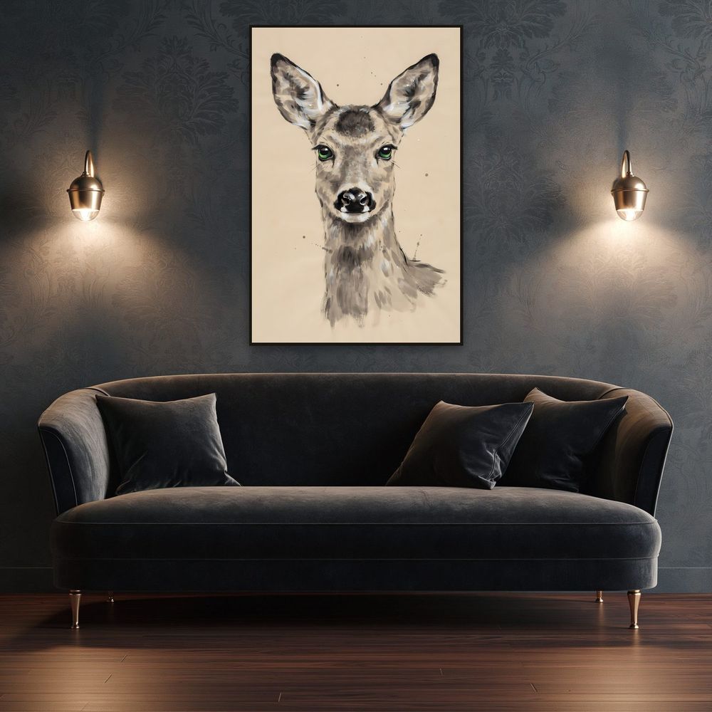 Ink Deer — animals wall art print by Brunelvi — view 4
