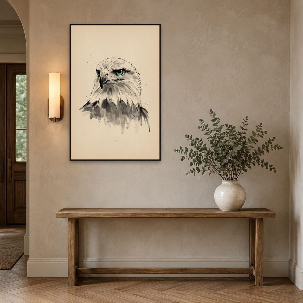 Ink Eagle — animals wall art print by Brunelvi — view 3