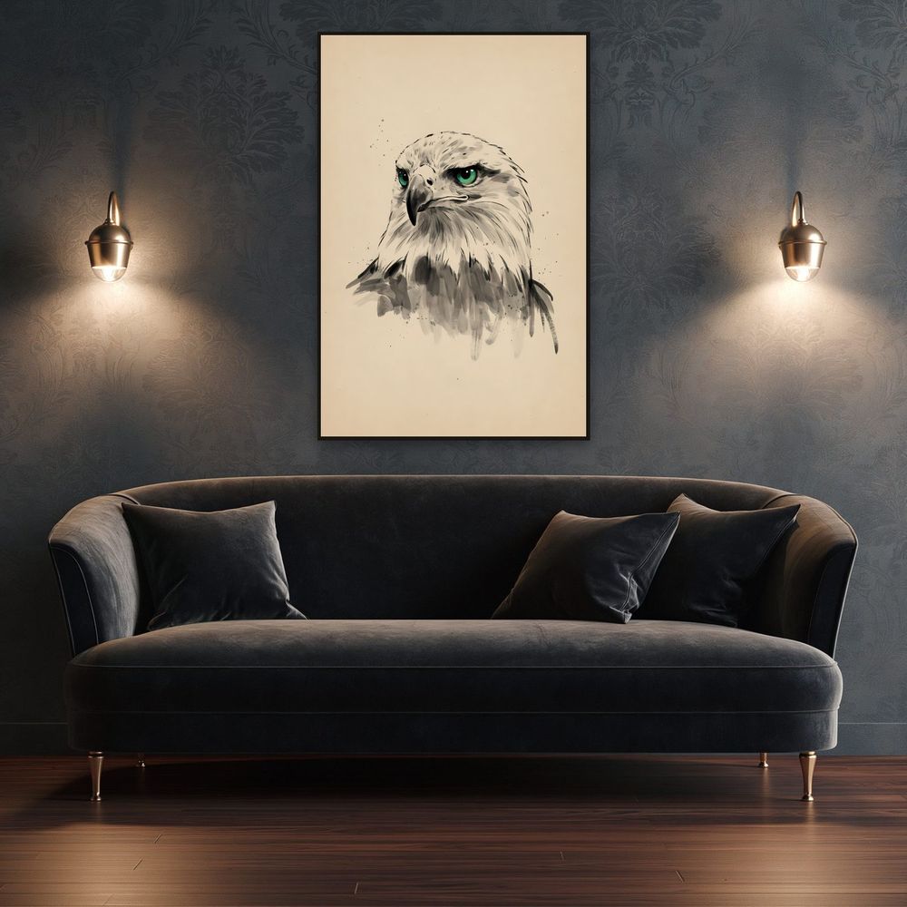 Ink Eagle — animals wall art print by Brunelvi — view 4